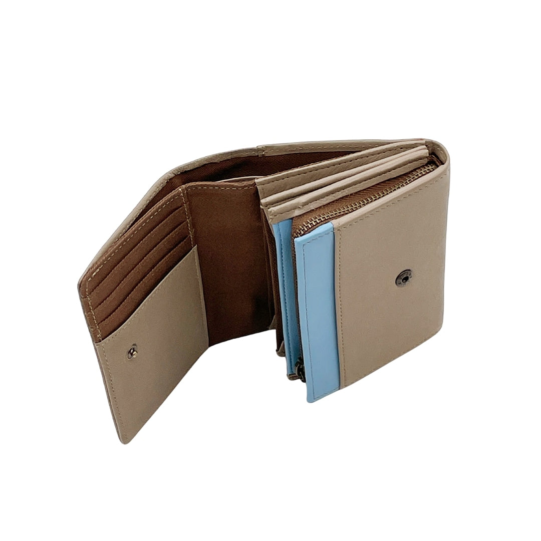 【MOOMIN】ムーミン 本革 二つ折り財布 ナダヤ【PATCH WORK】[mm-004]