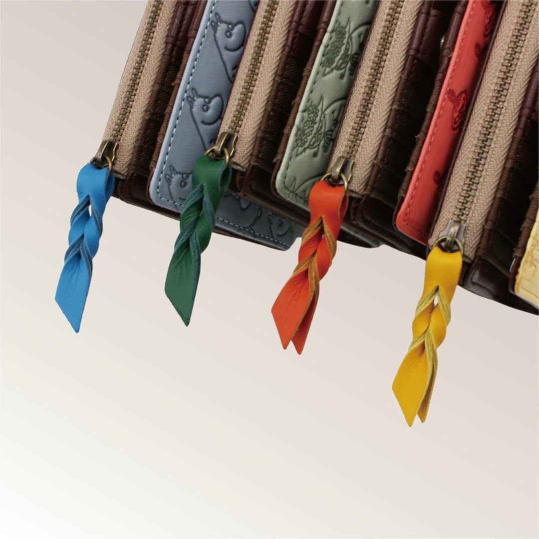 【MOOMIN】ムーミン 本革 二つ折り財布【PATTERN】[mm-008]