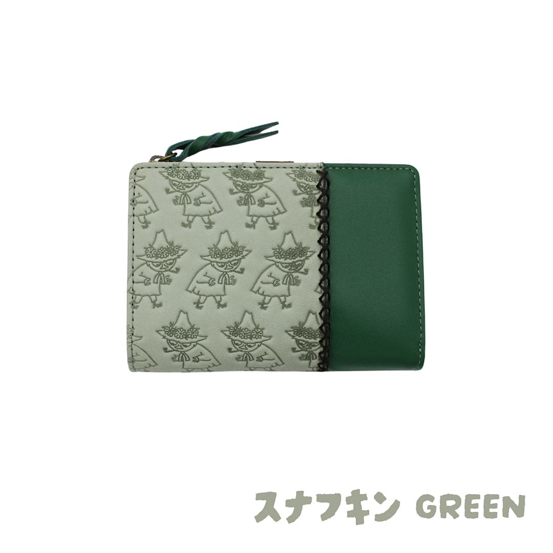 【MOOMIN】ムーミン 本革 二つ折り財布【PATTERN】[mm-008]