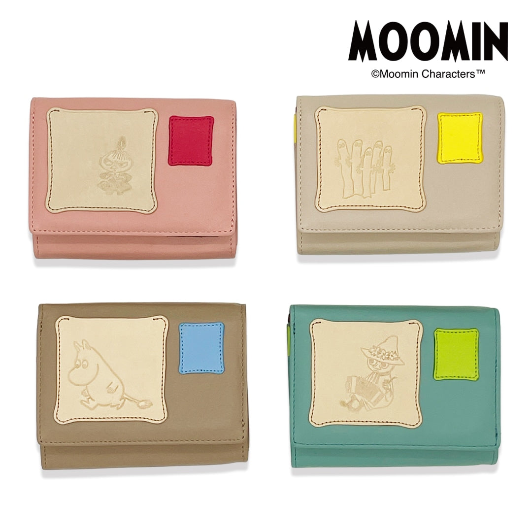 【MOOMIN】ムーミン 本革 二つ折り財布 ナダヤ【PATCH WORK】[mm-004]