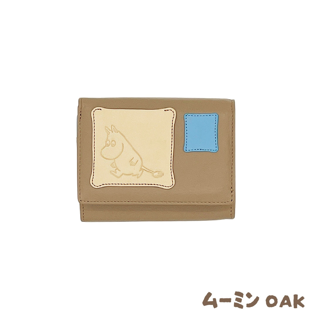 【MOOMIN】ムーミン 本革 二つ折り財布 ナダヤ【PATCH WORK】[mm-004]