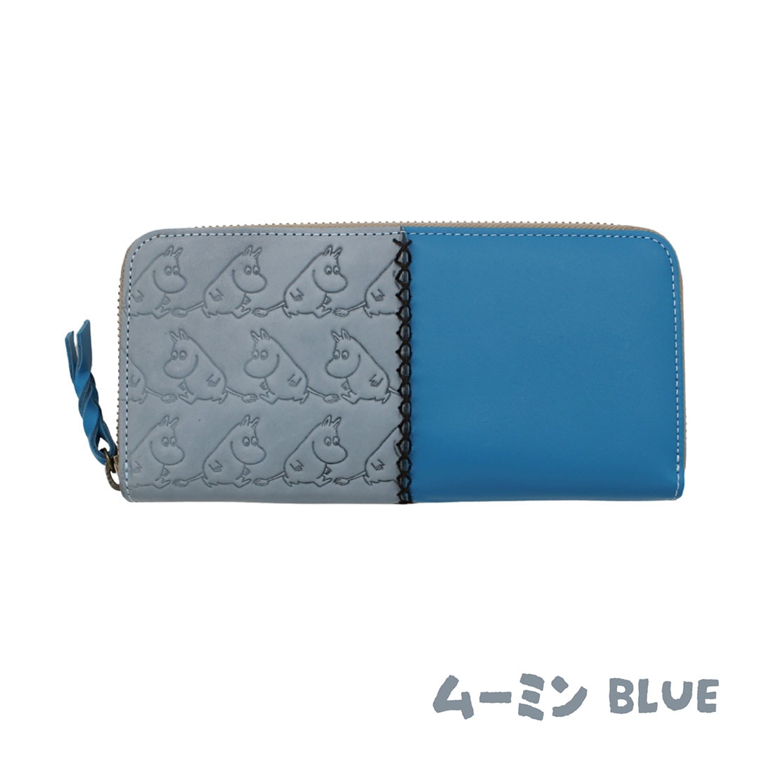 【MOOMIN】ムーミン 本革 ラウンド長財布【PATTERN】[mm-007]