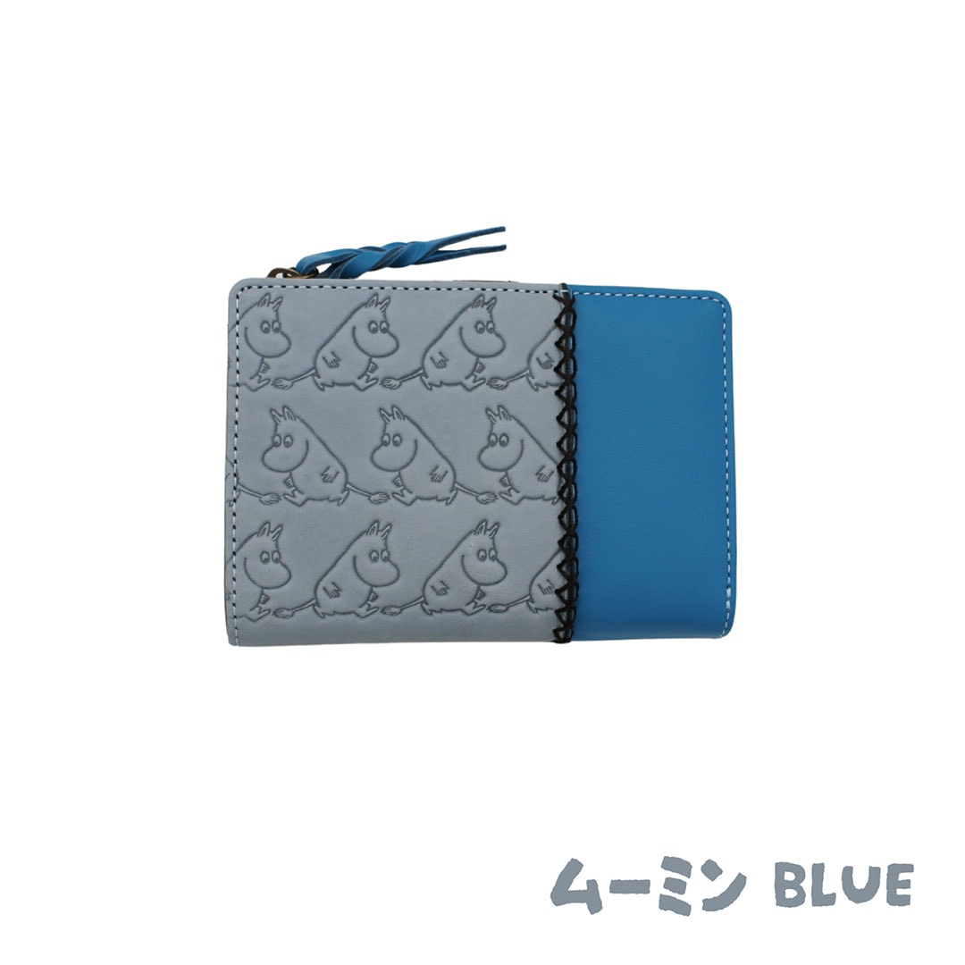 【MOOMIN】ムーミン 本革 二つ折り財布【PATTERN】[mm-008]