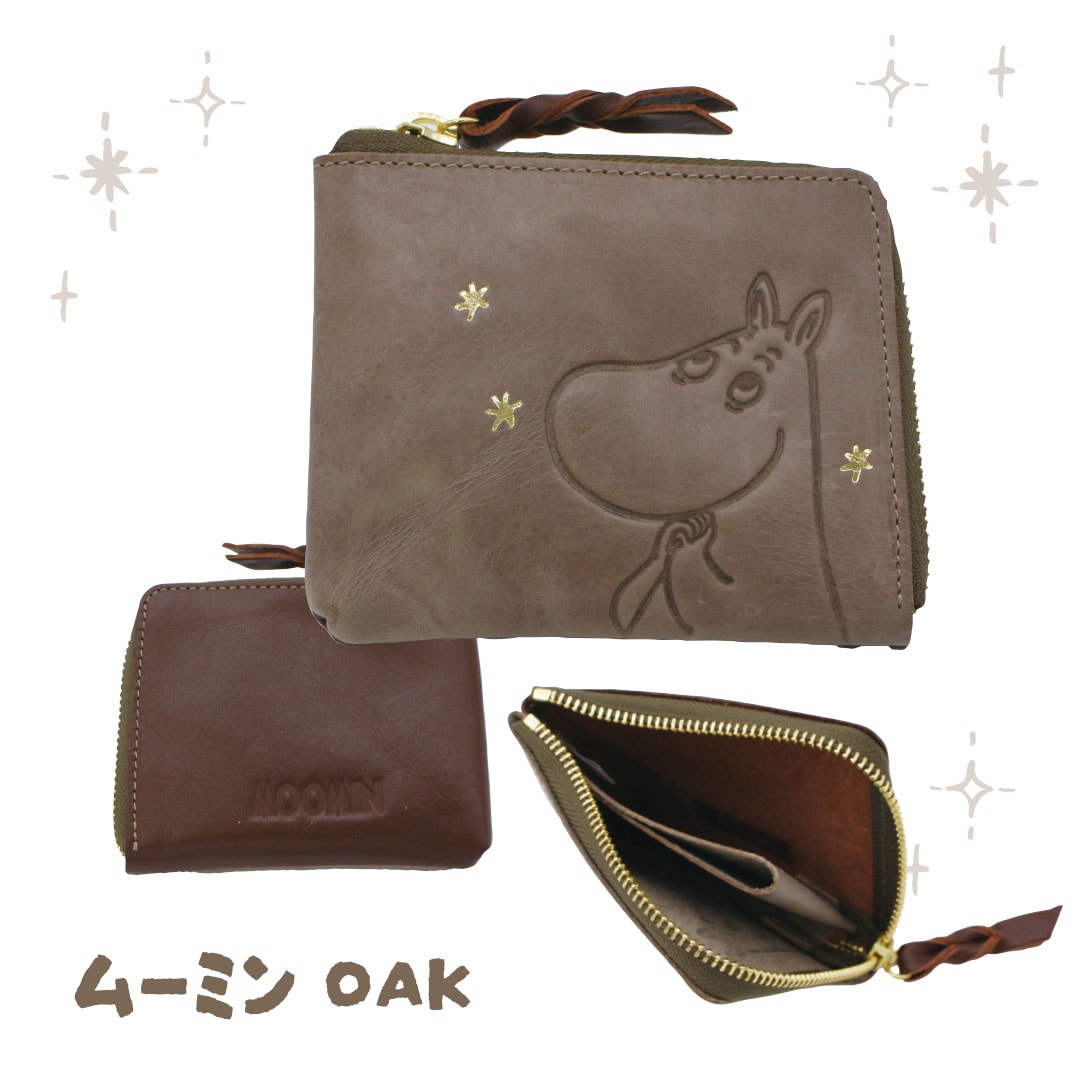 【MOOMIN】ムーミン 本革 L字ファスナーコインケース【STANDARD】[mm-2024]