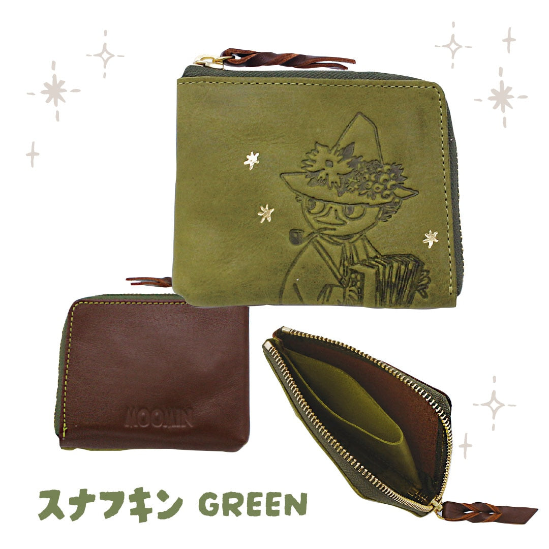 【MOOMIN】ムーミン 本革 L字ファスナーコインケース【STANDARD】[mm-2024]