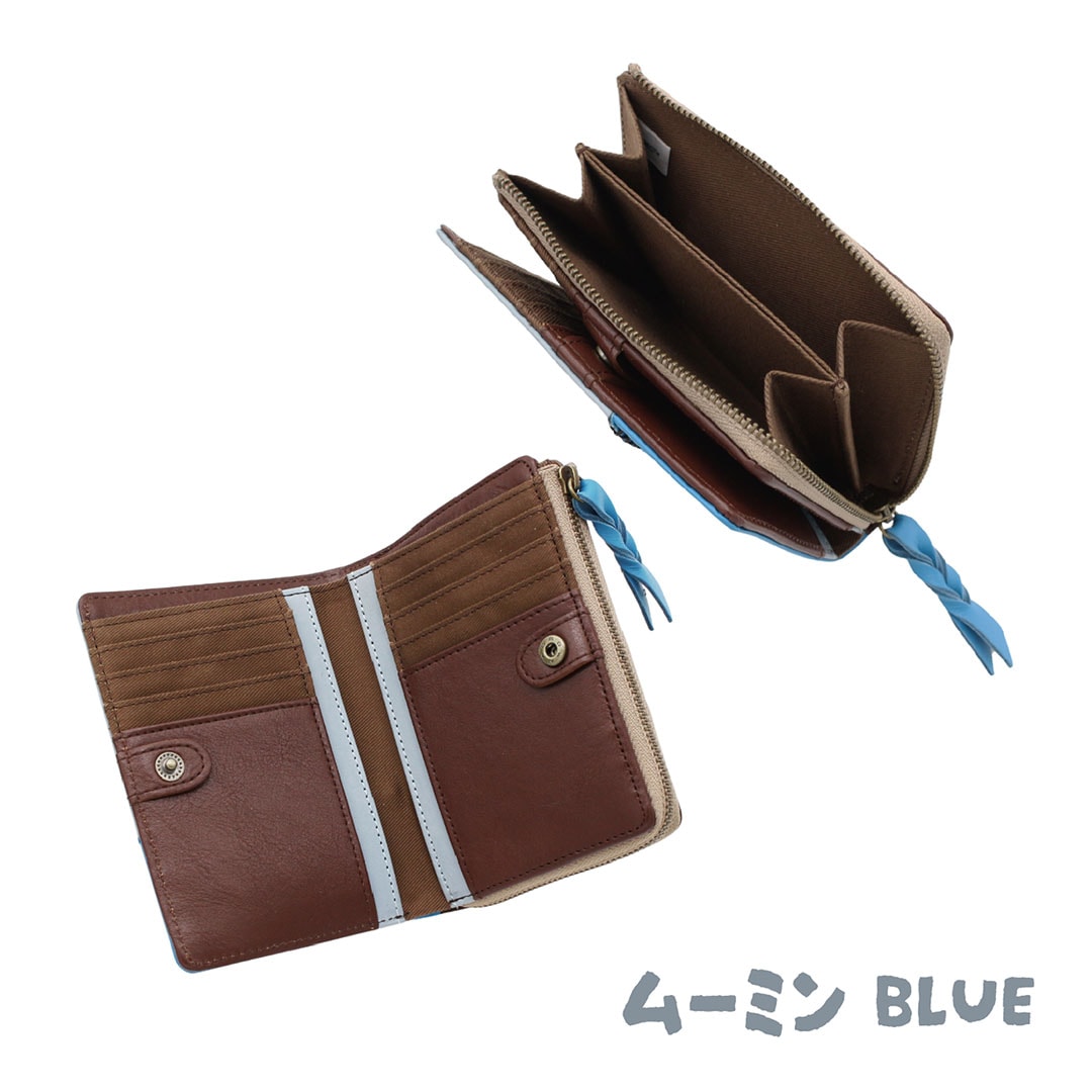 【MOOMIN】ムーミン 本革 二つ折り財布【PATTERN】[mm-008]