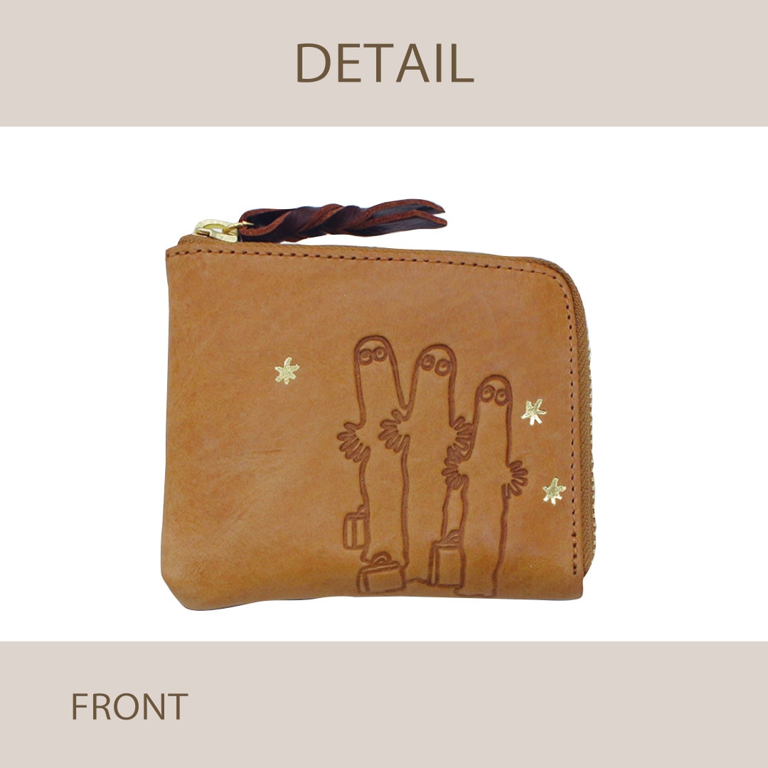 【MOOMIN】ムーミン 本革 L字ファスナーコインケース【STANDARD】[mm-2024]